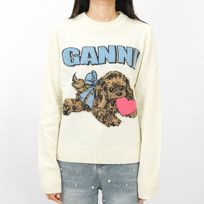 GANNI レディース ニット K2562 EGRET アイボリー 135