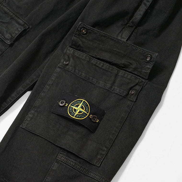 STONE ISLAND メンズ カーゴパンツ K2S153100033 S00L1 ウォッシュブラック V0129