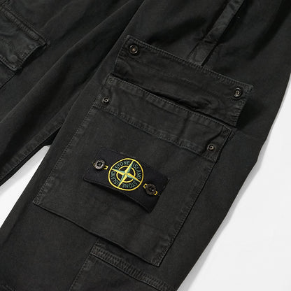 STONE ISLAND メンズ カーゴパンツ K2S153100033 S00L1 ウォッシュブラック V0129