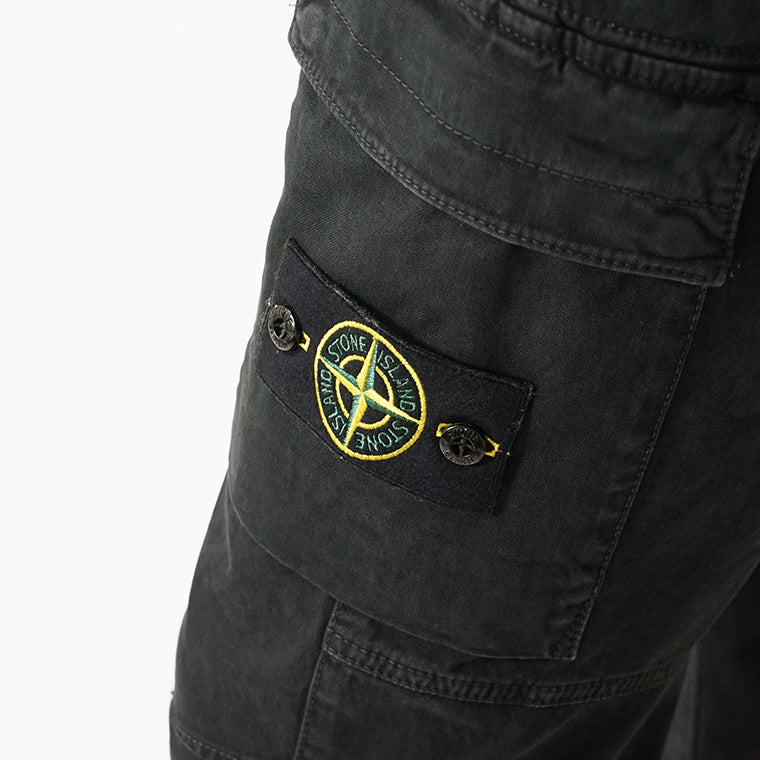 STONE ISLAND メンズ カーゴパンツ K2S153100033 S00L1 ウォッシュブラック V0129