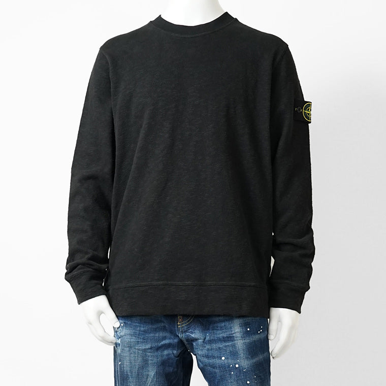 STONE  ストーンアイランド　スウェットカットソーBlack ストーンアイランド STONE ISLAND メンズ スウェットシャツ ブラック