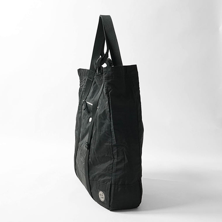 STONE ISLAND メンズ レディース トートバッグ COATED NYLON METAL IN ECONYL K2S159200013 S0251 ブラック V0029