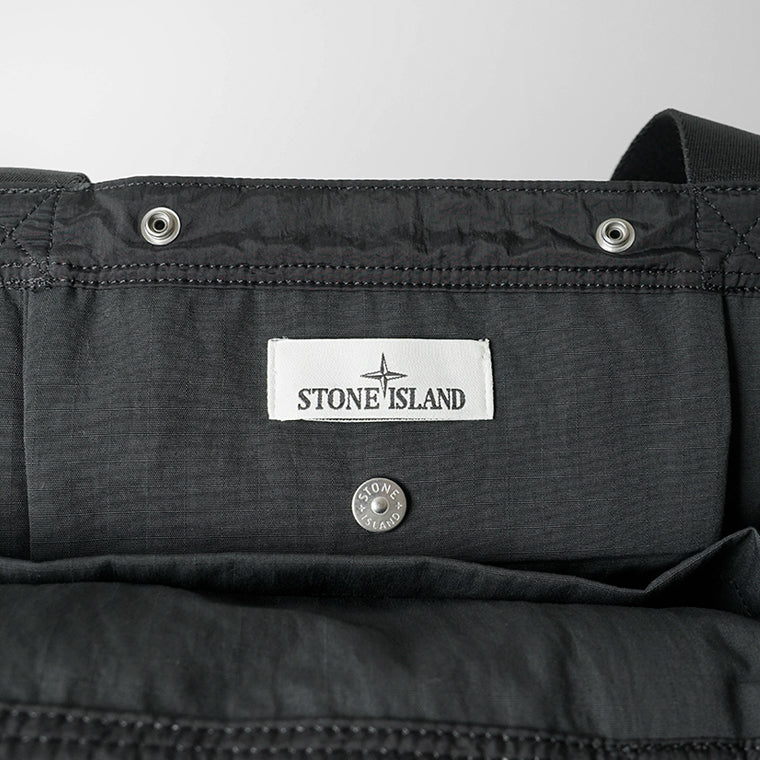 STONE ISLAND メンズ レディース トートバッグ COATED NYLON METAL IN ECONYL K2S159200013 S0251 ブラック V0029