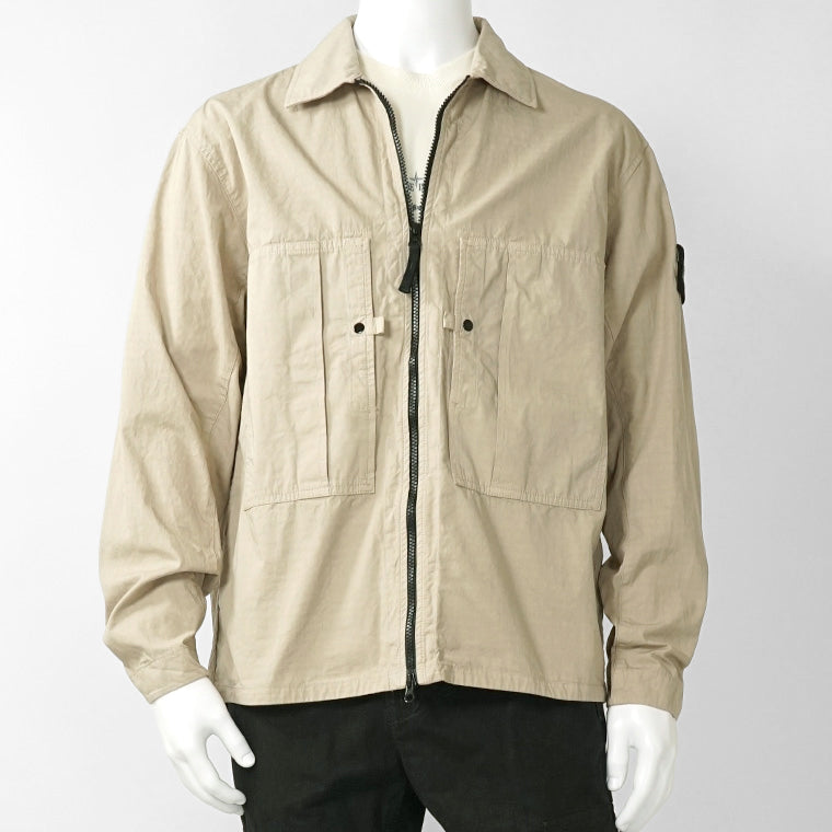 STONE ISLAND メンズ シャツジャケット MERCERISED ORGANIC COTTON RIPSTOP L1S151200005 S0298 ベージュ V009A