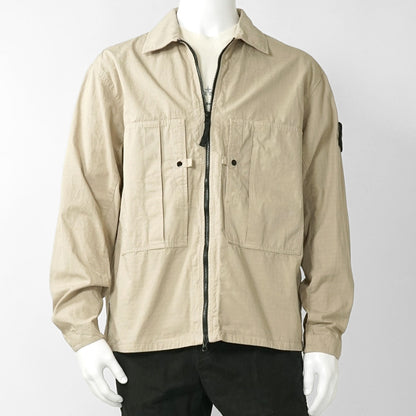 STONE ISLAND メンズ シャツジャケット MERCERISED ORGANIC COTTON RIPSTOP L1S151200005 S0298 ベージュ V009A