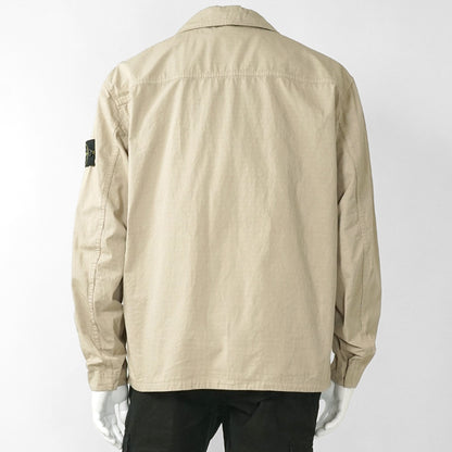 STONE ISLAND メンズ シャツジャケット MERCERISED ORGANIC COTTON RIPSTOP L1S151200005 S0298 ベージュ V009A