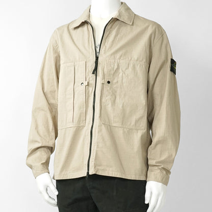 STONE ISLAND メンズ シャツジャケット MERCERISED ORGANIC COTTON RIPSTOP L1S151200005 S0298 ベージュ V009A