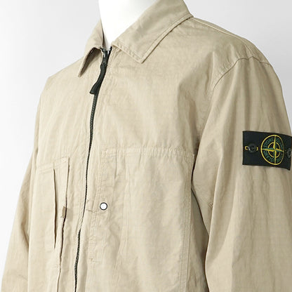 STONE ISLAND メンズ シャツジャケット MERCERISED ORGANIC COTTON RIPSTOP L1S151200005 S0298 ベージュ V009A