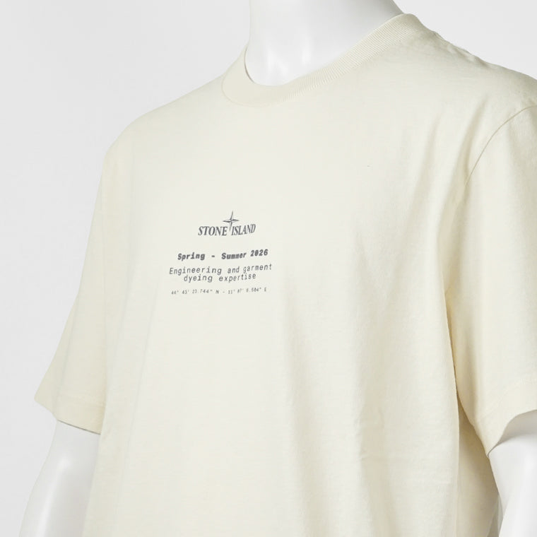 ストーンアイランド STONE ISLAND メンズ Tシャツ アイボリー ブラック