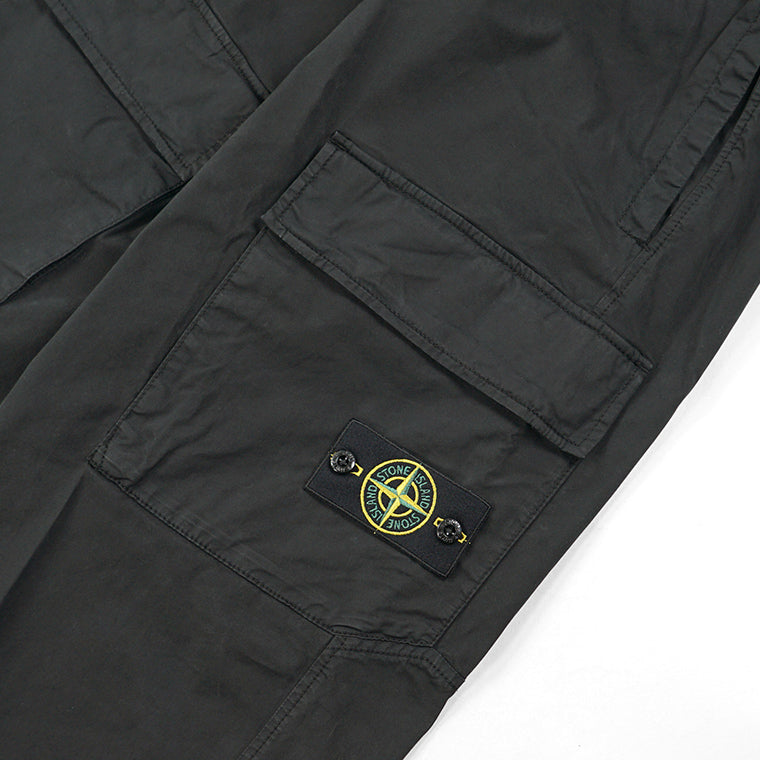 STONE ISLAND メンズ カーゴパンツ STRETCH ORGANIC COTTON TWILL L1S153100020 S0A10 ブラック V0029