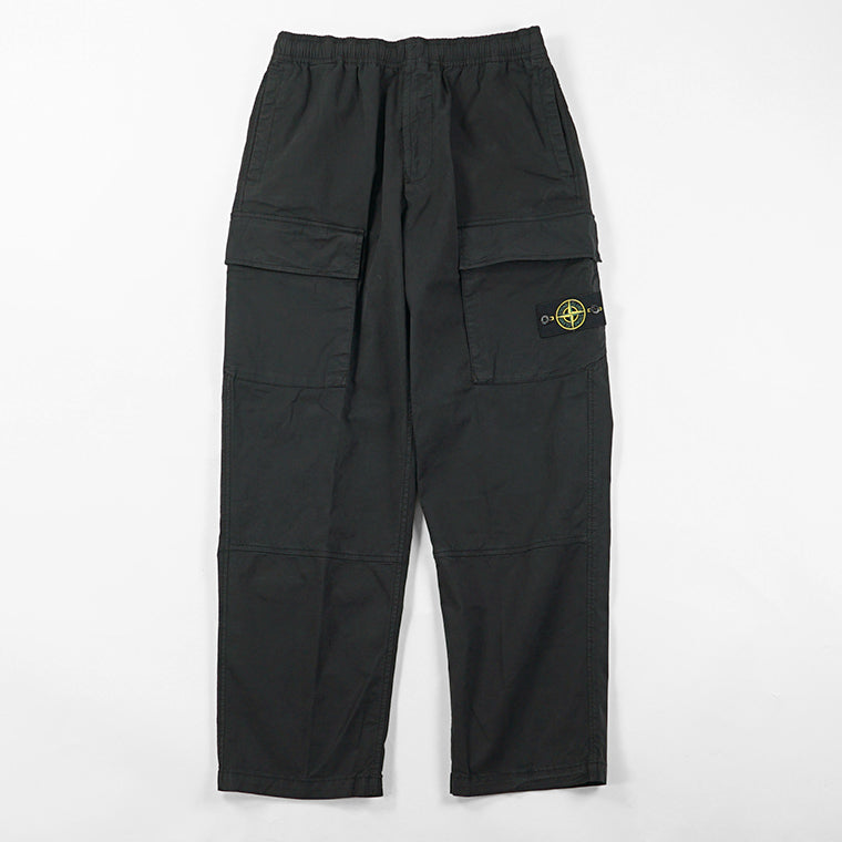 STONE ISLAND メンズ カーゴパンツ STRETCH ORGANIC COTTON TWILL L1S153100020 S0A10 ブラック V0029