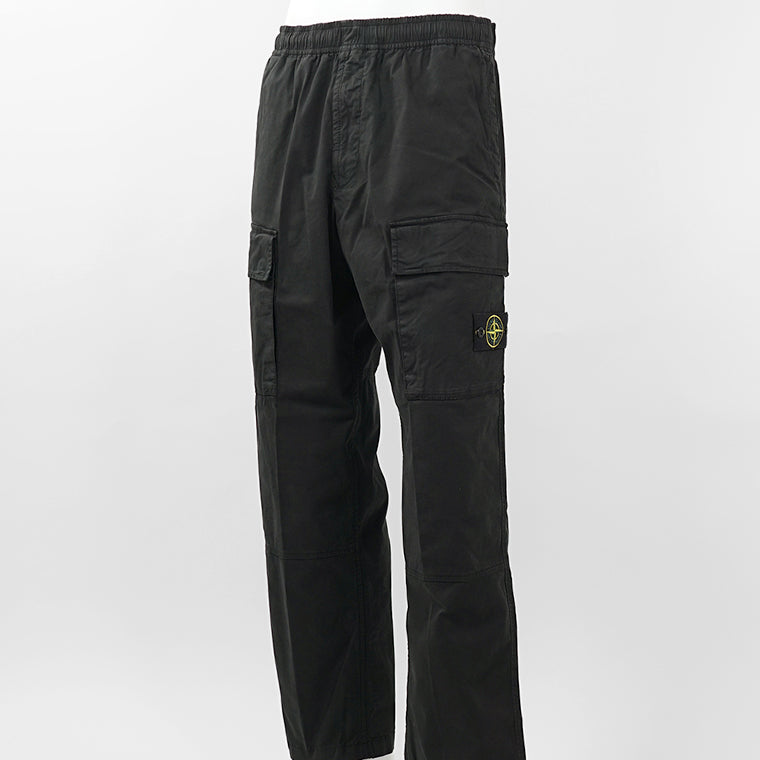 STONE ISLAND メンズ カーゴパンツ STRETCH ORGANIC COTTON TWILL L1S153100020 S0A10 ブラック V0029