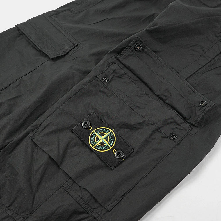 STONE ISLAND メンズ カーゴパンツ STRETCH COTTON TELA PARACADUTE L1S153100031 S0003 ブラック V0029
