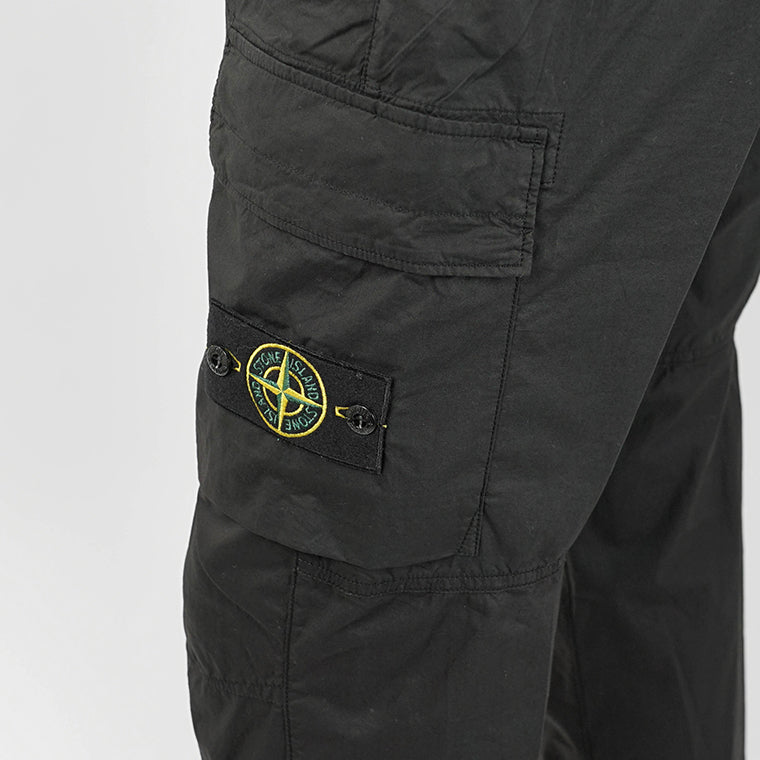 STONE ISLAND メンズ カーゴパンツ STRETCH COTTON TELA PARACADUTE L1S153100031 S0003 ブラック V0029