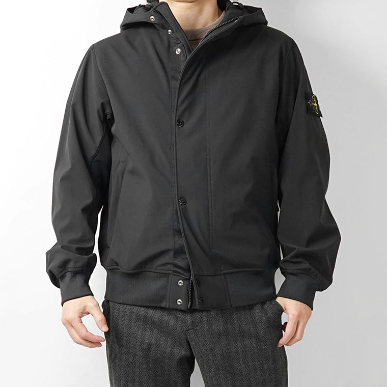 STONE ISLAND メンズ ブルゾン LIGHT SOFT SHELL R E DYE TECHNOLOGY L1S154100118 S0A22 ブラック V0029