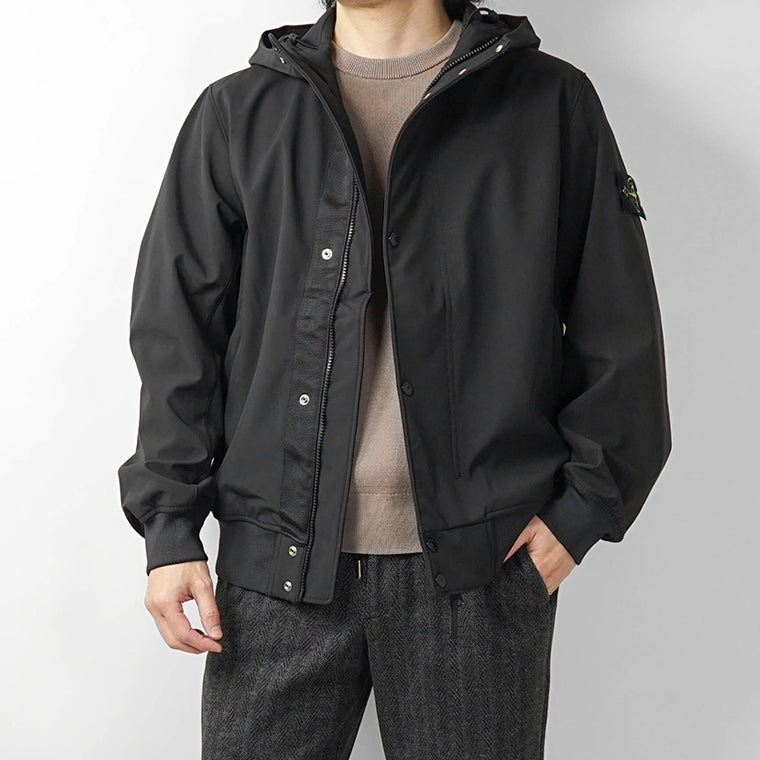 STONE ISLAND メンズ ブルゾン LIGHT SOFT SHELL R E DYE TECHNOLOGY L1S154100118 S0A22 ブラック V0029