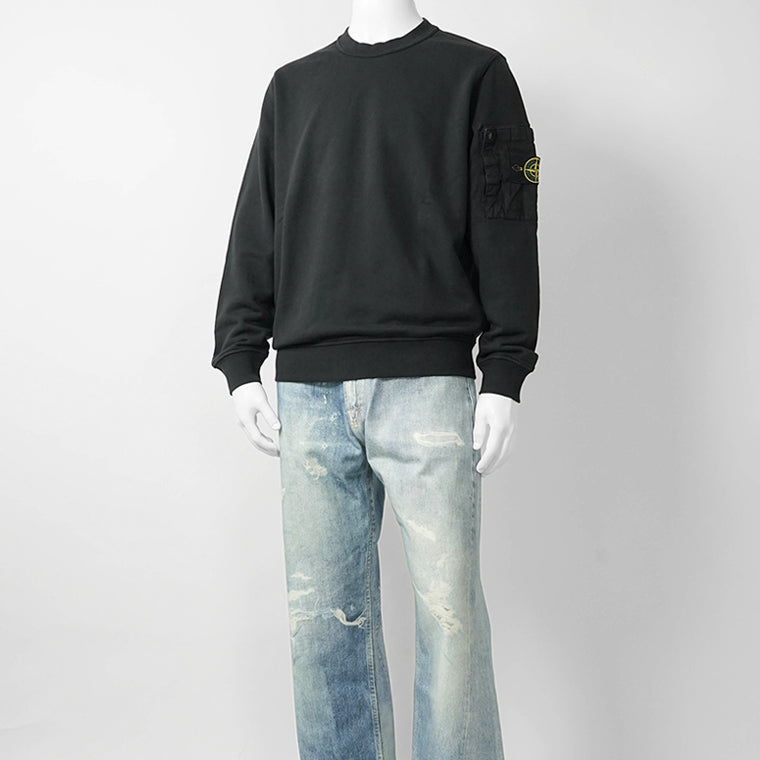 ストーンアイランド STONE ISLAND メンズ スウェットシャツ ブラック