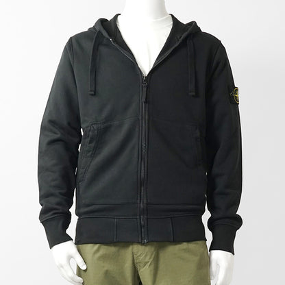 STONE ISLAND メンズ ジップアップパーカー ORGANIC COTTON FLEECE L1S156100061 S0051 ブラック V0029