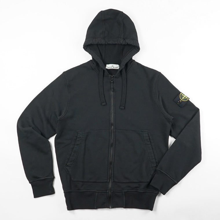 STONE ISLAND メンズ ジップアップパーカー ORGANIC COTTON FLEECE L1S156100061 S0051 ブラック V0029