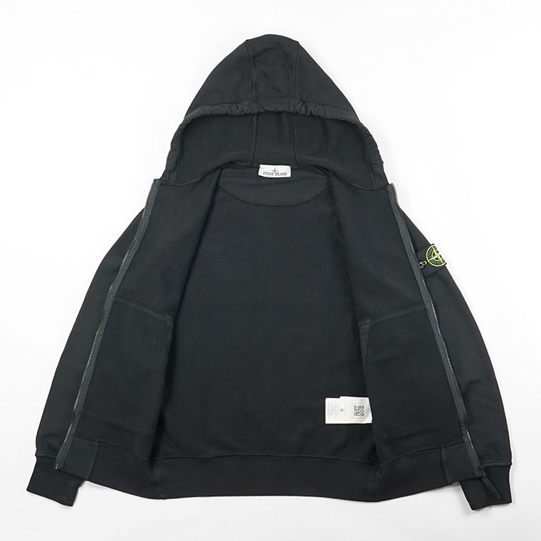 STONE ISLAND メンズ ジップアップパーカー ORGANIC COTTON FLEECE L1S156100061 S0051 ブラック V0029