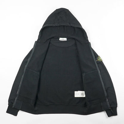 STONE ISLAND メンズ ジップアップパーカー ORGANIC COTTON FLEECE L1S156100061 S0051 ブラック V0029