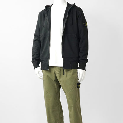 STONE ISLAND メンズ ジップアップパーカー ORGANIC COTTON FLEECE L1S156100061 S0051 ブラック V0029
