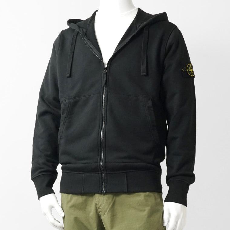 STONE ISLAND メンズ ジップアップパーカー ORGANIC COTTON FLEECE L1S156100061 S0051 ブラック V0029