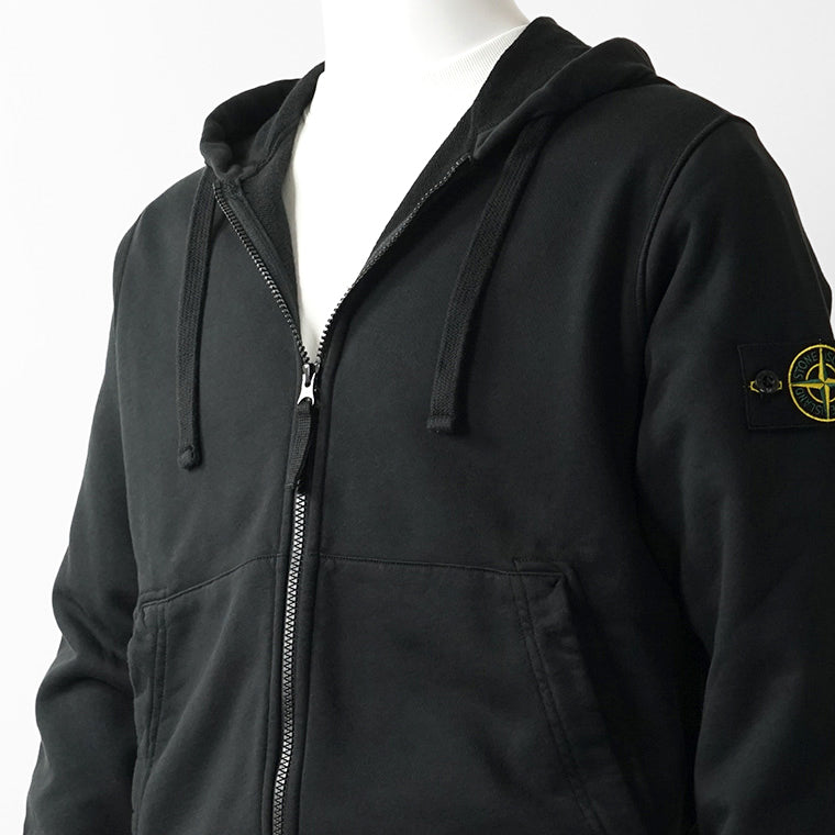 STONE ISLAND メンズ ジップアップパーカー ORGANIC COTTON FLEECE L1S156100061 S0051 ブラック V0029