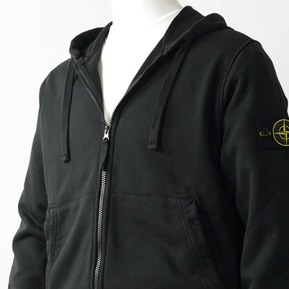 STONE ISLAND メンズ ジップアップパーカー ORGANIC COTTON FLEECE L1S156100061 S0051 ブラック V0029