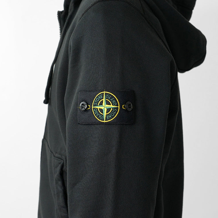 STONE ISLAND メンズ ジップアップパーカー ORGANIC COTTON FLEECE L1S156100061 S0051 ブラック V0029