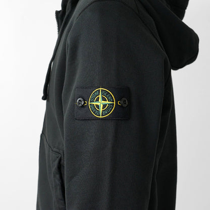 STONE ISLAND メンズ ジップアップパーカー ORGANIC COTTON FLEECE L1S156100061 S0051 ブラック V0029