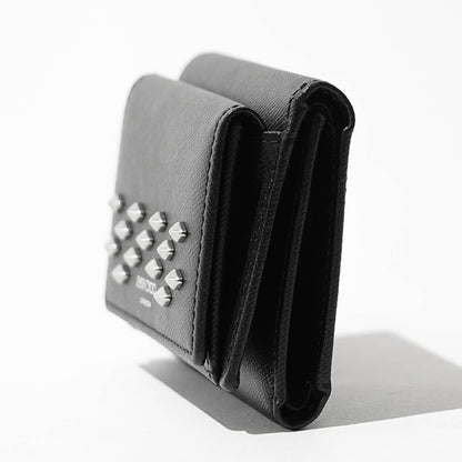 JIMMY CHOO メンズ 3つ折り財布 LEOX TLJ ブラック BLACK ANTIQUE SILVER