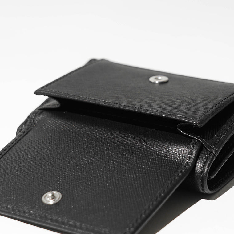 JIMMY CHOO メンズ 3つ折り財布 LEOX TLJ ブラック BLACK ANTIQUE SILVER