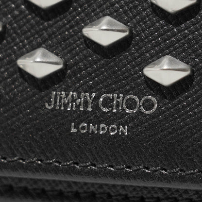 JIMMY CHOO メンズ 3つ折り財布 LEOX TLJ ブラック BLACK ANTIQUE SILVER