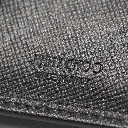 JIMMY CHOO メンズ 3つ折り財布 LEOX TLJ ブラック BLACK ANTIQUE SILVER