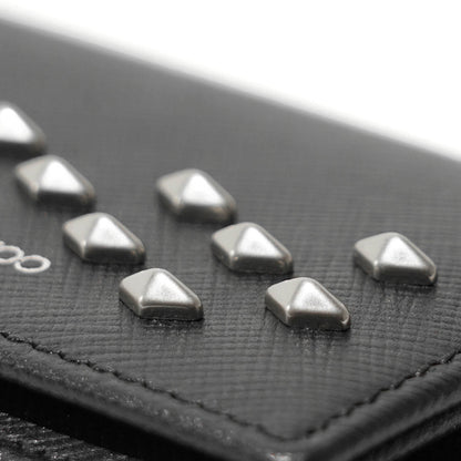 JIMMY CHOO メンズ 3つ折り財布 LEOX TLJ ブラック BLACK ANTIQUE SILVER
