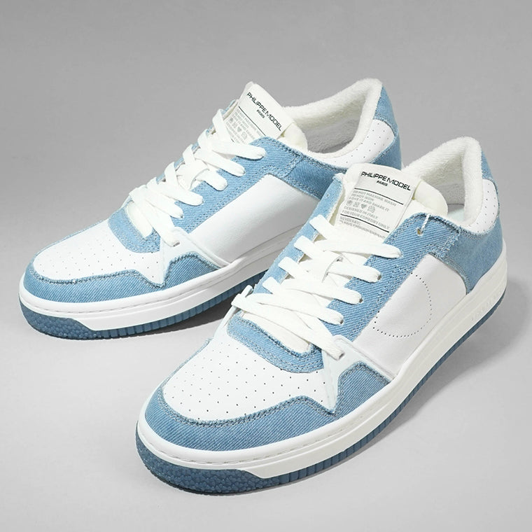 PHILIPPE MODEL メンズ スニーカー LA GRANDE LOW MAN LGLU VD01 ホワイト ライトブルー BLANC AZUL