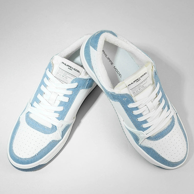 PHILIPPE MODEL メンズ スニーカー LA GRANDE LOW MAN LGLU VD01 ホワイト ライトブルー BLANC AZUL