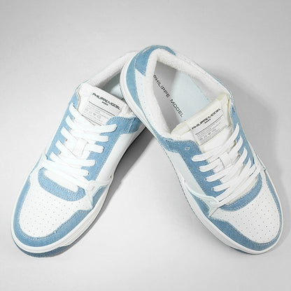 PHILIPPE MODEL メンズ スニーカー LA GRANDE LOW MAN LGLU VD01 ホワイト ライトブルー BLANC AZUL