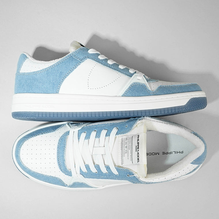 PHILIPPE MODEL メンズ スニーカー LA GRANDE LOW MAN LGLU VD01 ホワイト ライトブルー BLANC AZUL