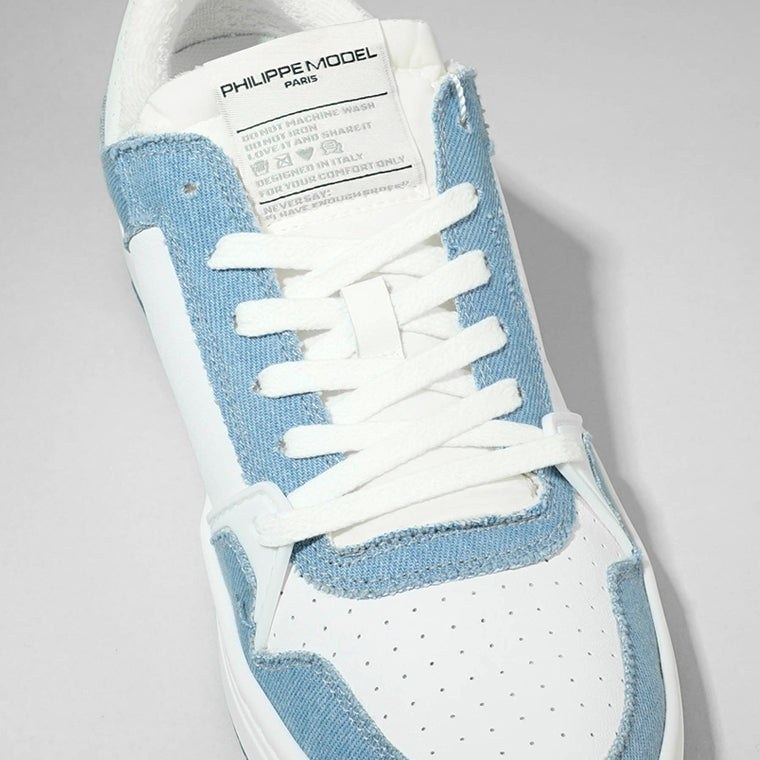 PHILIPPE MODEL メンズ スニーカー LA GRANDE LOW MAN LGLU VD01 ホワイト ライトブルー BLANC AZUL