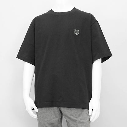 MAISON KITSUNE メンズ Tシャツ BOLD FOX HEAD PATCH OVERSIZE TEE SHIRT LM00107 KJ0119 BLACK ブラック P199