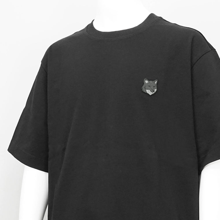 MAISON KITSUNE メンズ Tシャツ BOLD FOX HEAD PATCH OVERSIZE TEE SHIRT LM00107 KJ0119 BLACK ブラック P199
