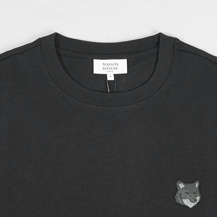 MAISON KITSUNE メンズ Tシャツ BOLD FOX HEAD PATCH OVERSIZE TEE SHIRT LM00107 KJ0119 BLACK ブラック P199