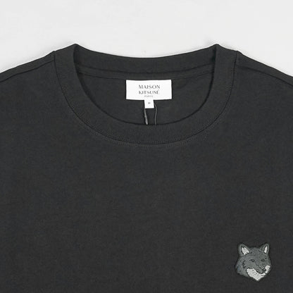 MAISON KITSUNE メンズ Tシャツ BOLD FOX HEAD PATCH OVERSIZE TEE SHIRT LM00107 KJ0119 BLACK ブラック P199