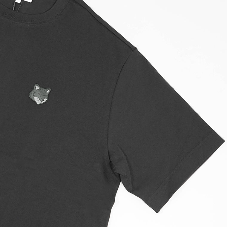 MAISON KITSUNE メンズ Tシャツ BOLD FOX HEAD PATCH OVERSIZE TEE SHIRT LM00107 KJ0119 BLACK ブラック P199