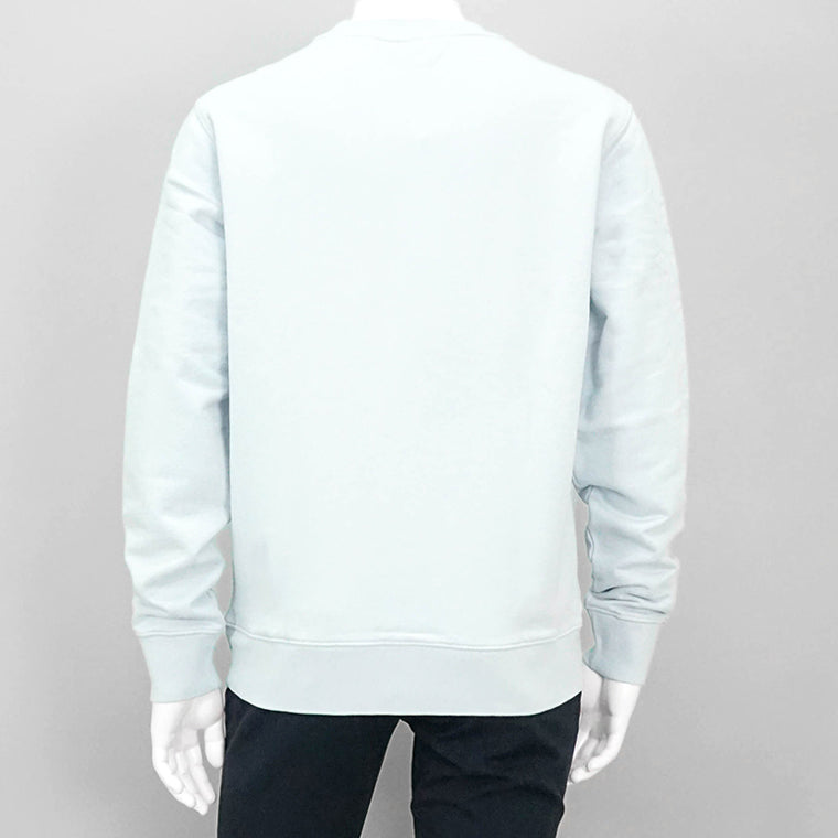 MAISON KITSUNE メンズ スウェットシャツ FOX HEAD PATCH REGULAR SWEATSHIRT LM00301 KM0001 CIRRUS BLUE シーラスブルー 0072