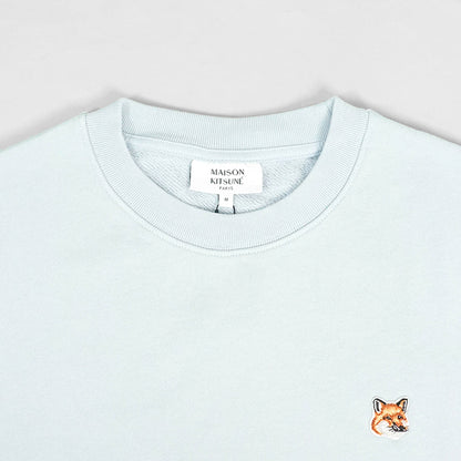 MAISON KITSUNE メンズ スウェットシャツ FOX HEAD PATCH REGULAR SWEATSHIRT LM00301 KM0001 CIRRUS BLUE シーラスブルー 0072