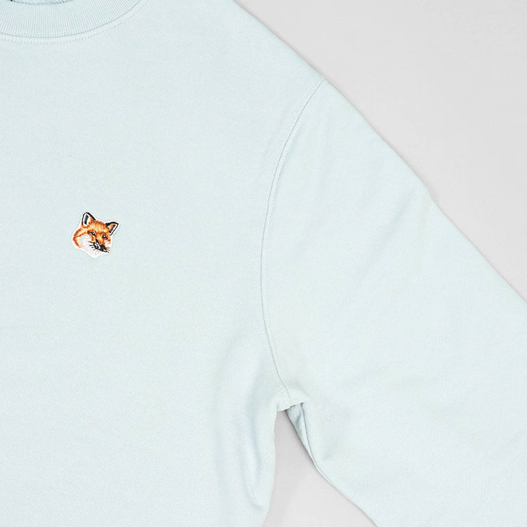 MAISON KITSUNE メンズ スウェットシャツ FOX HEAD PATCH REGULAR SWEATSHIRT LM00301 KM0001 CIRRUS BLUE シーラスブルー 0072