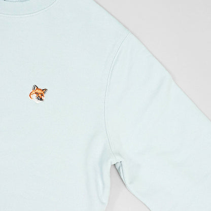 MAISON KITSUNE メンズ スウェットシャツ FOX HEAD PATCH REGULAR SWEATSHIRT LM00301 KM0001 CIRRUS BLUE シーラスブルー 0072